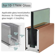 1pc Durable Aluminum Glass Railing Spigot Clamp for Indoor/Outdoor Use - Commercial Glass Pool Fence Brackets(Rose Gold,L 8M/315 Inch)
