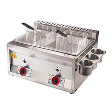 Dntum Premium Commercial Fryer, Gas Fryer with Spice Trough and 2 Stainless Steel Frying Baskets, Adjustable Firepower for Commercial and Home use, Easy to Clean