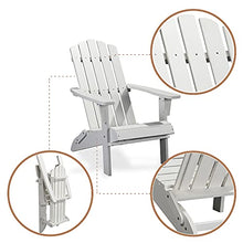PolyTEAK Folding Adirondack Chair Set of 12 Weather Resistant Outdoor Furniture White