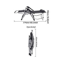 IIPOSAQQ Zero Chair Patio Chair Lounge Chair Chaise Recliner Outdoor Folding Adjustable Heavy Duty Zero Chair for Patio Pool Beach Lawn Deck Yard