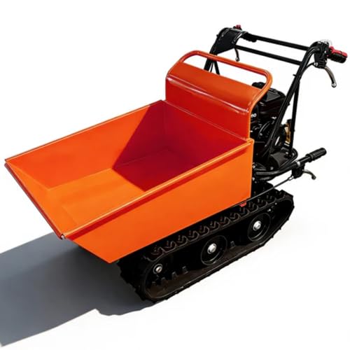 Chery Industrial TB-G65 660 Lbs Gas-Powered Track Barrow Welded Steel Bucket All-Terrain Transport for Construction Farm Landscaping (Standard Tracked Dumper)