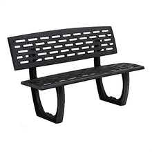 Park Patio Seat Outdoor Bench 57.0 Inch Aluminum Park Chair With Backrest, 2 Seater Outdoor Leisure Chair For Terrace Lawn