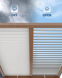 Garvee Aluminum Louvered Pergola, Adjustable 0°-90° Roof with Hand Crank, Reinforced Rust-Resistant Frame, Integrated Drainage, Modern Hardtop Outdoor Shade for Patio, Deck, Backyard