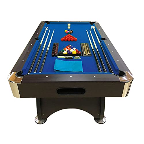 SIMBAUSA Billiard Pool Table 7 Feet Snooker Full Set Accessories Game mod. Blue SEA Blue
