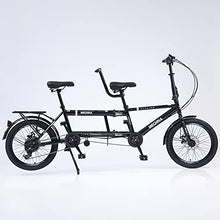 GOJLEX Foldable Tandem Bike 20” City Folding Bicycle Black