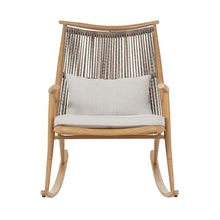 Christopher Knight Home Ilumia Set of 2 Iron Frame in Maple Finish Rocking Chair Outdoor, Patio PE Rattan Backrest Rocker Chair with Cushions, Comfort Wicker Rocker for Backyard Balcony, Gray + Maple