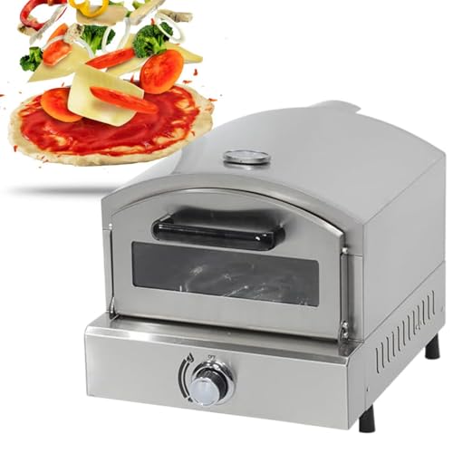 Multi-function Outdoor Pizza Oven 12 inch Gas Pizza Oven for Outside, Portable Propane Pizza Stove for Charcoal Pellet Grill on Backyard Camping,Gas