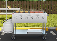 48 in. Commercial Mobile Outdoor Grill Stainless Steel, ETL Listed in Stainless-Steel (KM-CGM-48)
