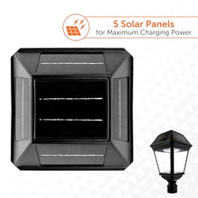 Gama Sonic Imperial III Solar Post Light Black