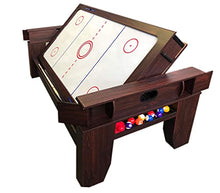 Simba USA 2-in-1 7ft Pool Table Billiard Air Hockey Table Brown Red