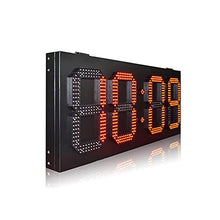 Protable Gym Timer IP53 Outdoor Rainproof Iron Box 12 Inch Single Red GPS Automatic Calibration LED Digital Clock Gasoline Price Plate Outdoor Digital Visibility (PCB Oil Price Plate X)