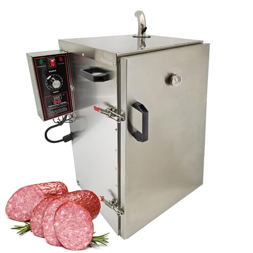 Yokoma Commercial Vertical BBQ Meat Smoker Vertical Grill Sausage Smoke Oven Commercial Electric BBQ Meat Smoke Machine Digital 5 Layer Rack Automatic Meat Smoker with Side Wood Chip Loader, 110V