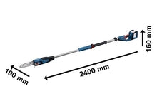 Bosch Professional 18V System Telescopic Chainsaw GKE 18V-25 TP (23 cm Sword, Brushless Motor with BITURBO Technology, Includes Combination Wrench, Shoulder Strap, Chain Cover)