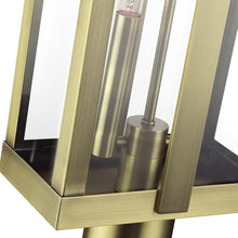 Livex Lighting, 28964-01, Berksford Collection, 2 Light Antique Brass Large Outdoor Post Top Lantern with Clear Glass