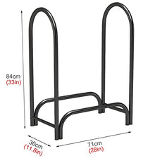 JKSVTF Firewood Rack Firewood Fireplace Tool Holder Stoveware Indoor Outdoor Fireplace Heavy Duty Metal Wood Holder Fireplace Accessory Black Log Rack