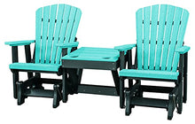American Furniture Classics Double Glider Aruba Blue/Black