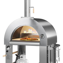 KoolMore 32 in. Outdoor Propane Gas and Wood fired Pizza Oven in Stainless-Steel