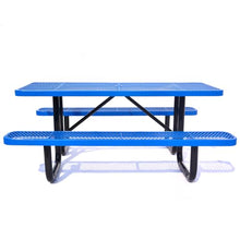 LifeYard Heavy Duty 6' Rectangular Picnic Table, Expanded Metal,(72" Long) (Blue)