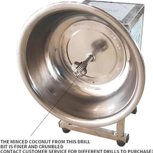 NUHSLF Coconut Grater Scraper Shredder, Electric Commercial Coconut Extracting Machine with Stainless Steel Drill Bit, 60-70Pcs/H Productivity, Uniform Thickness and No was