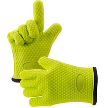 Silicone Glove with Lanyard Kitchen Grilling Gloves Oven Mitt Heat Resistant Non-Slip Cooking BBQ Grill Glove Baking Glove (Color : A, Size : 28 * 2.5cm)