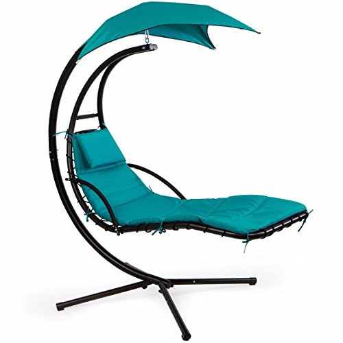 New Hanging Helicopter dream Lounger Chair Stand Swing Hammock Chair Canopy blue