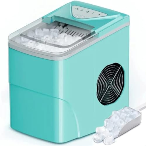 TEDILUVI Ice Makers Countertop 9 Cubes Ready in 6 Mins 26lbs in 24Hrs Self-Cleaning Machine with Scoop and Basket