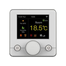 YUNQK Smart Thermostat Intelligent Floor Heating &Fan Coil Unit Thermostat Indoor Constant Temperature Controller(Black)