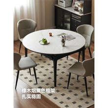 Coffee Table Solid Wood Folding Dining Table Simple Modern Oak Round Nordic Home Small Apartment Retractable Rock Plate