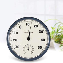 Wall-Mounted Hygrometer Indoor Outdoor Round Large Thermometer Humidity Meter Garden Home Office Decor Ornament