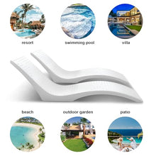 Aquamarine UV Resistant Sunshelf Water Loungers Set of 2 White