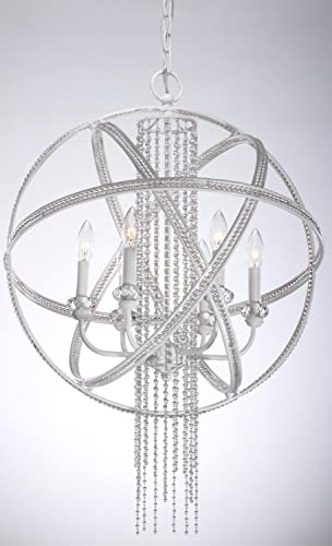 Zeev Lighting P30012-6-SW Cascade Pendant, White