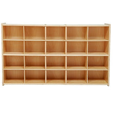 Contender 20 Cubby Hardwood Storage Shelf Natural