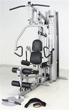French Fitness X4 Home Gym System w/Leg Press Blue Black