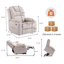 KANGYINGLE Oversized Power Lift Recliner Massage Chair for Elderly