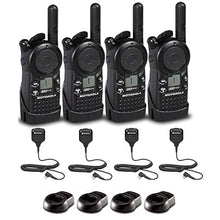 Motorola Solutions 4 x CLS1110 UHF 1W 1-Channel 2-Way Radio + 4 x HKLN4606 Remote Speaker Mic Bundle Black