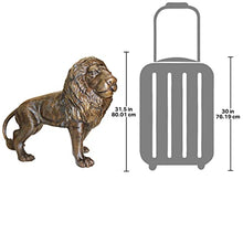Design Toscano Guardian Lion Cast Bronze Garden Statue Two Tone Bronze & Verdigris