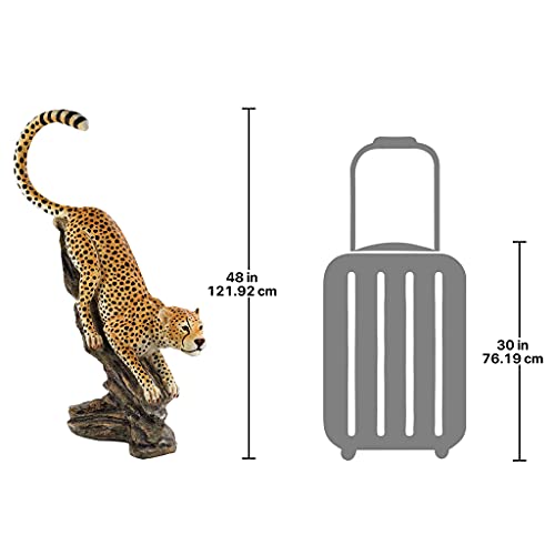 Design Toscano Stalking The Savannah Cheetah Statue Full Color