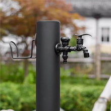 ERoomQ Freestanding Garden Water Column Hose Stand with Full Copper Outdoor Faucet Single Outlet Floor Mounted Water Feature,Single Outlet Faucet-86cm