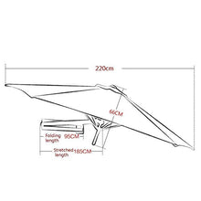 MidiLi Parasols Wall Mount Patio Umbrella - Outdoor Garden Balcony Sunshade Umbrella, Aluminium Pole, 7ft
