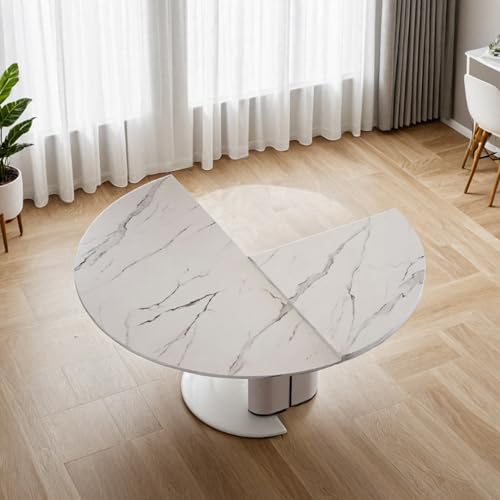 Blazea Modern Round Foldable Table Top, Dining Room Table Top Only Without Legs, Coffee Table/Card Table/Side Table Temporary Desktop Wooden(130 cm (51 inch))