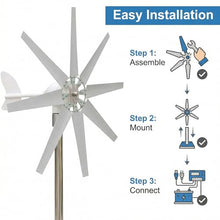 AISINILALAO ﻿20000W Low Noise Wind Turbine Generator, 12V-220V Portable Vertical Wind Power Turbine Generator Kit 3 Phase AC Low Noise Windmills with MPPT Controller,48v