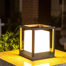Lamp Post Lights Outdoor, Modern Outdoor Floor Lamp - 10.6" Decorative Lantern for Yard & Entrance, Stylish Post Cap Light, Ideal for Garden, Patio & Deck, Weather-Resistant Pillar Lighting