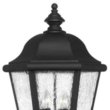 Hinkley Edgewater Large Post Top Outdoor Lantern - 4-Light, Aluminum, Clear Seedy Glass, Black Finish
