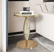 NRFJFOP Small Coffee Table Rock Slab Side Round Living Room Sofa Balcony Bedside