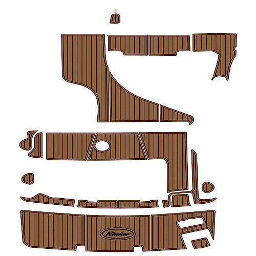 Zomanon Boat EVA Faux Teak Decking Floor Mat for 2003 Rinker 342 Swim Platform - Multiple Color Options