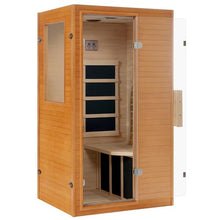 Real Relax Infrared Home Sauna, 1 Person Far Infrared Saunas for Home, Canadian Hemlock Wooden Indoor Sauna Room with LCD Control Panel, Bluetooth Speakers