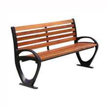 FYorbitH bancas de Patio Exterior Brown Park Outdoor Bench Aluminum Legs Wooden Seat Plank Chair Resting Backrest Bench
