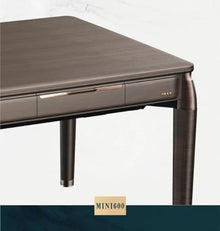 usamjtable Thin Black Walnut Style Automatic Mahjong Table with Numbered Tiles