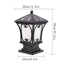 VELLOW Solar Post Lantern Light,Home Decorations Outdoor Column Lamp,LED Waterproof Warm White Exterior Post Lantern,Fence Lawn Solar Stigma Lamps Fixtures,for Garden Deck Patio