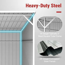 DuraYu 20x12 ft Livestock Metal Shed, Heavy Duty Steel Animal Shelter with Skid Base, Outdoor Farm Storage for Cattle Horses Hay, Cream